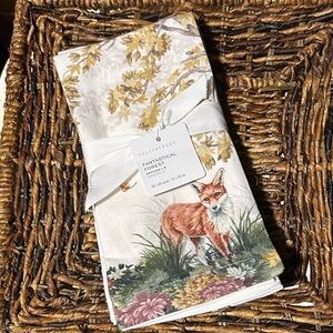 Pottery Barn Fantastical Forest Set Of 4 Napkins BNWT